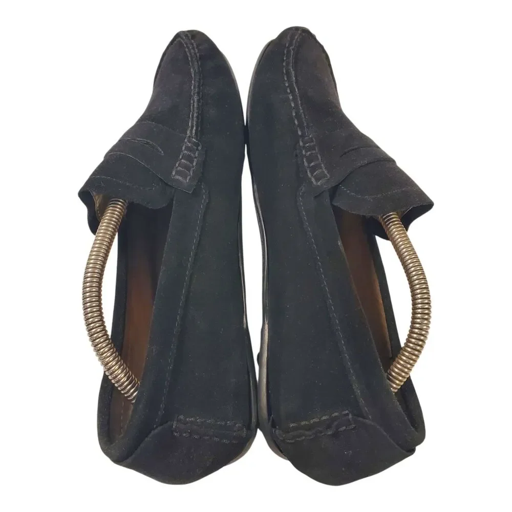 FLORSHEIM Imperial Shoes Mens Size 10 Black Suede Loafers Moccasin Casual Preppy